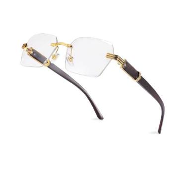Imagem de Óculos de sol Pro Acme Rimless Retangle para homens e mulheres