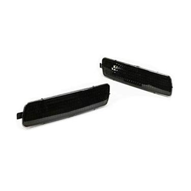 Imagem de Lente fumê clara/escura/âmbar/luz fumê frontal para-choque lateral refletor de luz de substituição para VW Golf MK6 Jetta Sportwagen (fumaça escura)