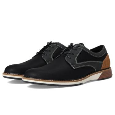 Imagem de Stacy Adams Sapato Oxford masculino Phineas bico liso com cadarço, Preto, 47