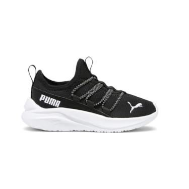 Imagem de PUMA Tênis infantil unissex One4all sem cadarço, Preto/branco, 12.5 Little Kid