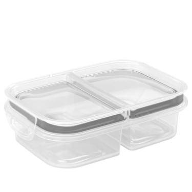 Imagem de Marmita hermética Trava Mais com 2 divisórias Plasutil ref. 17787