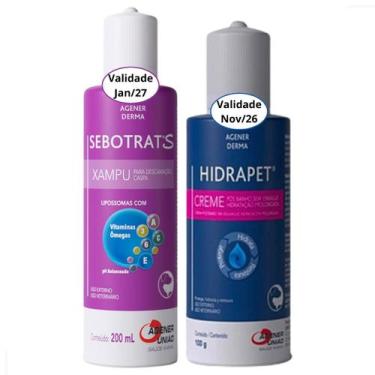 Imagem de Kit Sebotrat S Shampoo 200ml e Hidrapet Creme 100g Agener