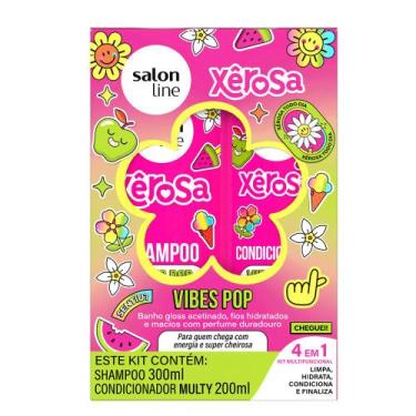 Imagem de Kit Salon Line Shampoo 300ml + Condicionador 200ml Xêrosa Vibes Pop