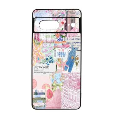 Imagem de qizjio Capa de telefone colagem à prova de choque protetora de verão para Google Pixel 7