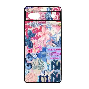 Imagem de qizjio Linda capa de telefone colagem à prova de choque protetora costeira capa de telefone para Google Pixel 6A