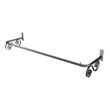 Imagem de Arara Cabideiro de Parede Fixo Vintage Roupas 1m para Loja Closet Quarto