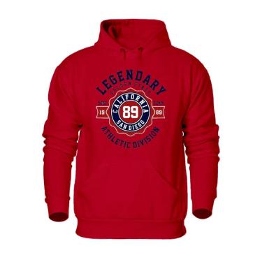 Imagem de Blusa Moletom Canguru Casaco de Frio Estampado Athletic Division 50% Algodão 50% Poliéster