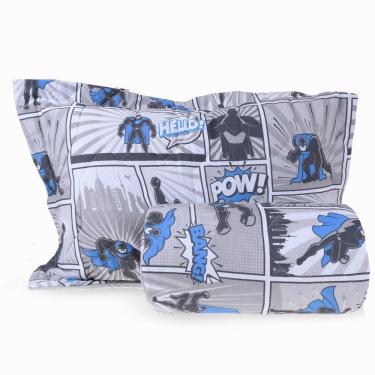 Imagem de Kit Colcha Infantil Solteiro Em Malha 100% Algodão Heróis