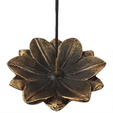 Imagem de Incensário Pratinho Flor De Lótus Gold 13097 - Mana Om By Ello