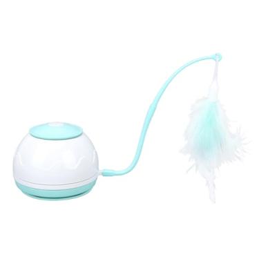 Imagem de aqxreight Brinquedo Interativo Inteligente para Gatos Com Luz LED de 4 Velocidades Giratório de Baixo Ruído e Elétrico de Baixo Ruído para Gatos Azul para Obesá-los Este de Projetado Este Instinto