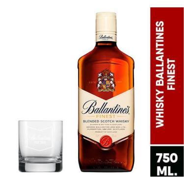 Imagem de KIt Ballantines Finest 750ml + Copo de Vidro Personalizado - Ballantin