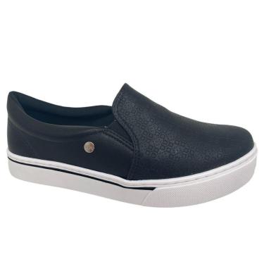 Imagem de Tênis Feminino Slip On Via Marte 22-9801-01 Preto-Feminino