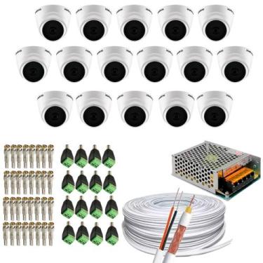 Imagem de Kit 16 Câmeras de segurança Intelbras Vhl 1120d + 100m de Cabo e Conec