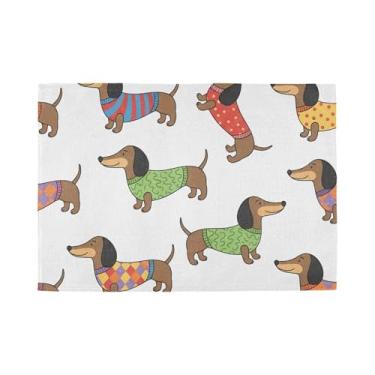 Imagem de Burbuja Jogo americano para cães, conjunto de 6 tapetes de mesa laváveis antiderrapantes, resistentes ao calor, para cozinha, mesa de jantar, ambientes internos e externos