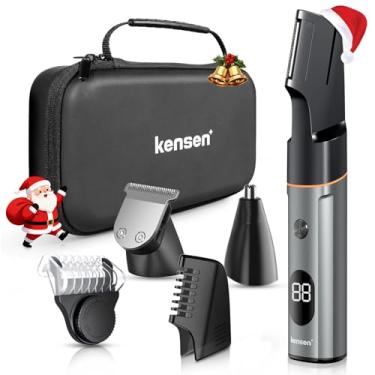 Imagem de Aparador de pelos corporais para homens - Aparador de barba 3 em 1 Manscape para homens, aparador de pelos pubianos e virilha masculino (cinza)