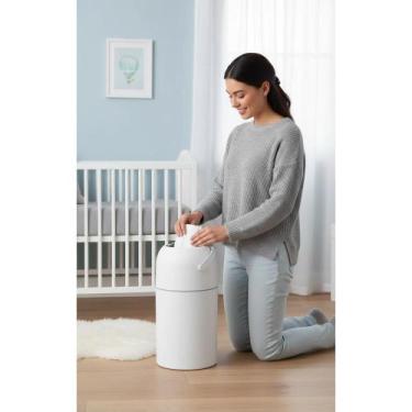 Imagem de Lixeira Antiodor Bebê Anti-Bactéria 10L Branca Vedação Total - Congrat