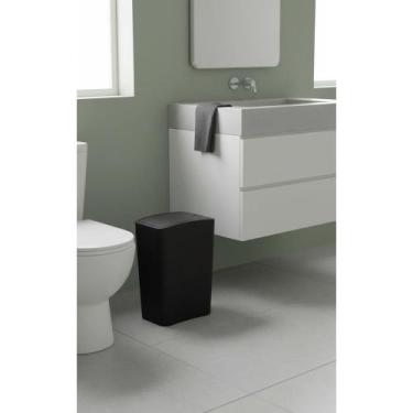 Imagem de Lixeira 8L Tampa Click Preta Higiênica Compacta - Congratulations Stor