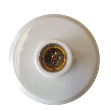 Imagem de Plafon Foxlux Plástico Branco E27 Soquete Porcelana Para Teto Iluminaç