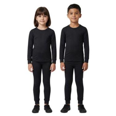 Imagem de Conjunto Térmico Infantil Peluciado Liso Básico Comfort - Fofotinhos, 