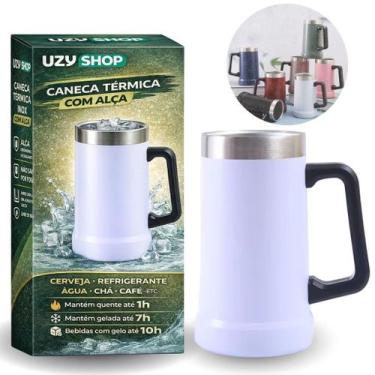 Imagem de Caneca Térmica 700ml Parede Dupla Inox a Vácuo Conserva Temperatura Qu