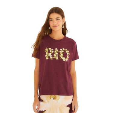 Imagem de Tshirt Média Farm Rio Tulipa Roxo Ameixa-Feminino