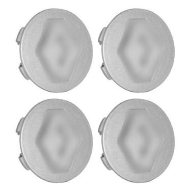 Imagem de Jogo Calota Meio Roda Renault Sandero Logan Clio Prata 55mm - DCAPS