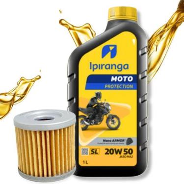 Imagem de Troca de Óleo Para Suzuki Intruder 125  Yes 125 Ipiranga 20w50 Com Fil