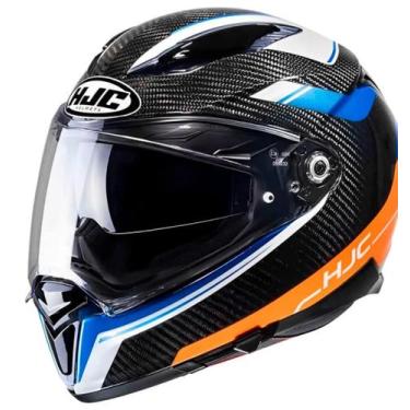 Imagem de Capacete HJC F70 Carbon Ubis, 60, Preto/Laranja