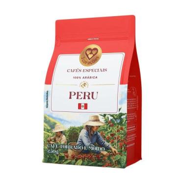 Imagem de Café Torrado e Moído Regiões do Mundo Peru Pacote 250g - 3 Corações