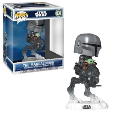 Imagem de Boneco Funko Pop! Rides Deluxe Mandalorian e Grogu - POP 1 - Candide