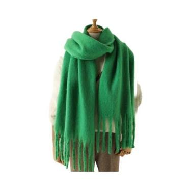 Imagem de Cachecol Feminino De Caxemira Para Inverno, Manta Quente E Macia De Pa
