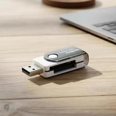 Imagem de Leitor de Cartão de Memória 4 em 1 USB 2.0 SD Micro SD MS - GENÉRICA, 