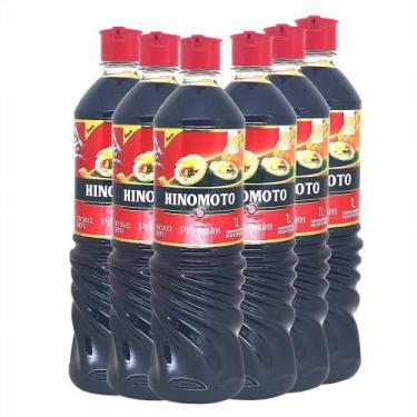 Imagem de Molho De Soja Shoyu Premium 1 Litro Hinomoto (Kit com 6)