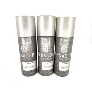 Imagem de Kit 3 Desodorantes Senador Platinum Spray 90 Ml Sem Aluminio