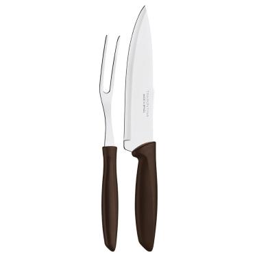 Imagem de Conjunto para Churrasco Trinchante Tramontina Plenus em Aço Inox e Polipropileno – 2 Peças