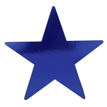 Imagem de Recortes Beistle 55838-B de 36 peças com estrela de alumínio, Azul, 9-Inch, 1