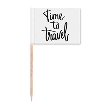 Imagem de Time to Travel Quote Art Deco Presente Fashion Palito de Dentes Marcadores Decoração de Festa