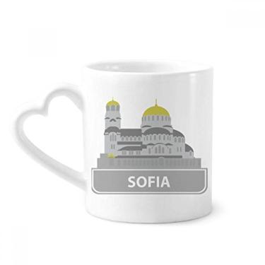 Imagem de Sofia Bulgária Cinza Padrão Marco Caneca Café Cerâmica Copos Copo Coração Vidro