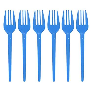 Imagem de Garfinho Descartável Azul Claro para Festas - 50 Unidades