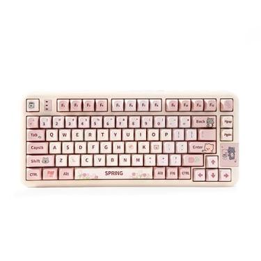 Imagem de daixiahu Teclado mecânico Coolkiller estilo bonito multi-conexão/2.4G/BT/teclado mecânico sem conflitos de troca quente adequado para jogos e escritório (exceto CK-spring-75)