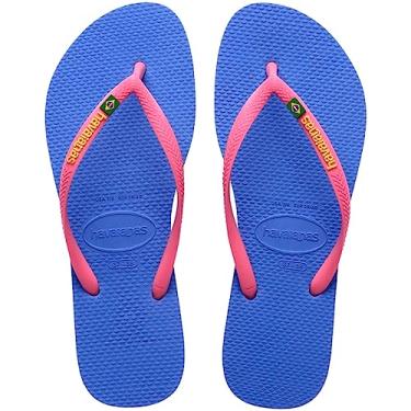 Imagem de Chinelo Azul Provence Slim Brasil Havaianas Womens n° 33/34