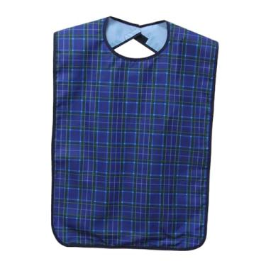 Imagem de Esquirla Babador adulto para idosos, protetor de roupas à prova d'água, resistente a manchas, pescoço ajustável, grande e confortável, 75x45cm para homens e, Azul