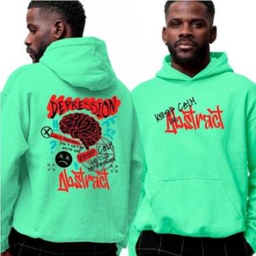 Imagem de Blusa Moletom Com Capuz‎ Keep Calm Abstract Depression Street-Unissex