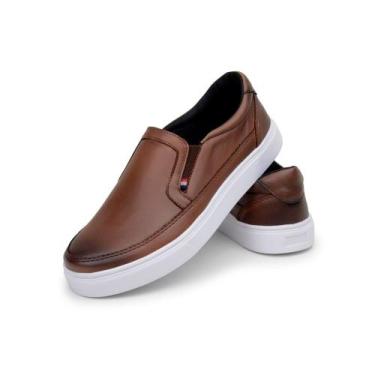 Imagem de Sapatenis Tênis Masculino Casual Iate Slip On Mocassim Leve Confortáve