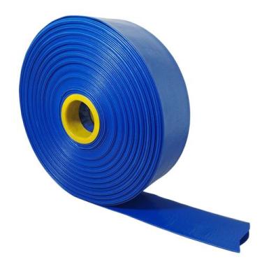Imagem de Rolo de 7 Metros de Mangueira Flat Azul Achatada 2.1/2 Polegadas Irrig