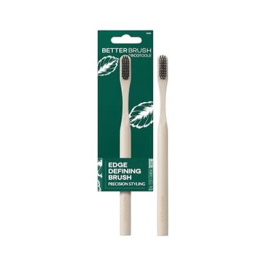 Imagem de EcoTools Escova de cabelo que define as bordas, para pentear com precisão, bordas domesticadas, cabelo de bebê e frizz, cerdas sintéticas densas, escova pequena para pentear, bambu renovável, livre de