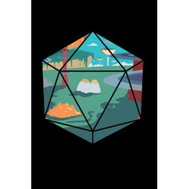 Imagem de Fantasy World D20 - Notebook for Nerdy Geeks: DIN A5 (6x9) notebook for roleplaying enthusiasts and pen and paper RPG fans with 120 lined pages and days of the week for the diary function