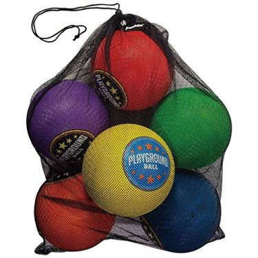 Imagem de Franklin Sports Bolas de playground – Bolas de borracha para crianças – Ótimo para jogos de Dodgeball, Kickball e Escolar – 21,5 cm de diâmetro, multicolorido, pacote com 6