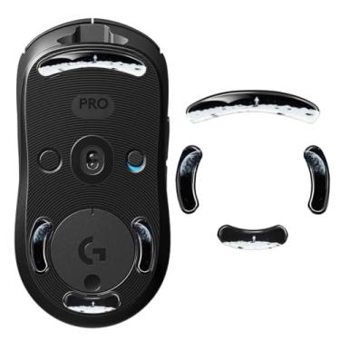 Imagem de yiodelu Patins de mouse de vidro para Logitech G PRO 2 Lightspeed Wireless/G PRO Wireless Gaming Mouse Pads Smooth Durable Game Mouse Accessories (Padrão de astronautas)