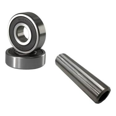 Imagem de Kit Rolamentos Espaçador Roda Traseira Bros 125 150 160 - GBR